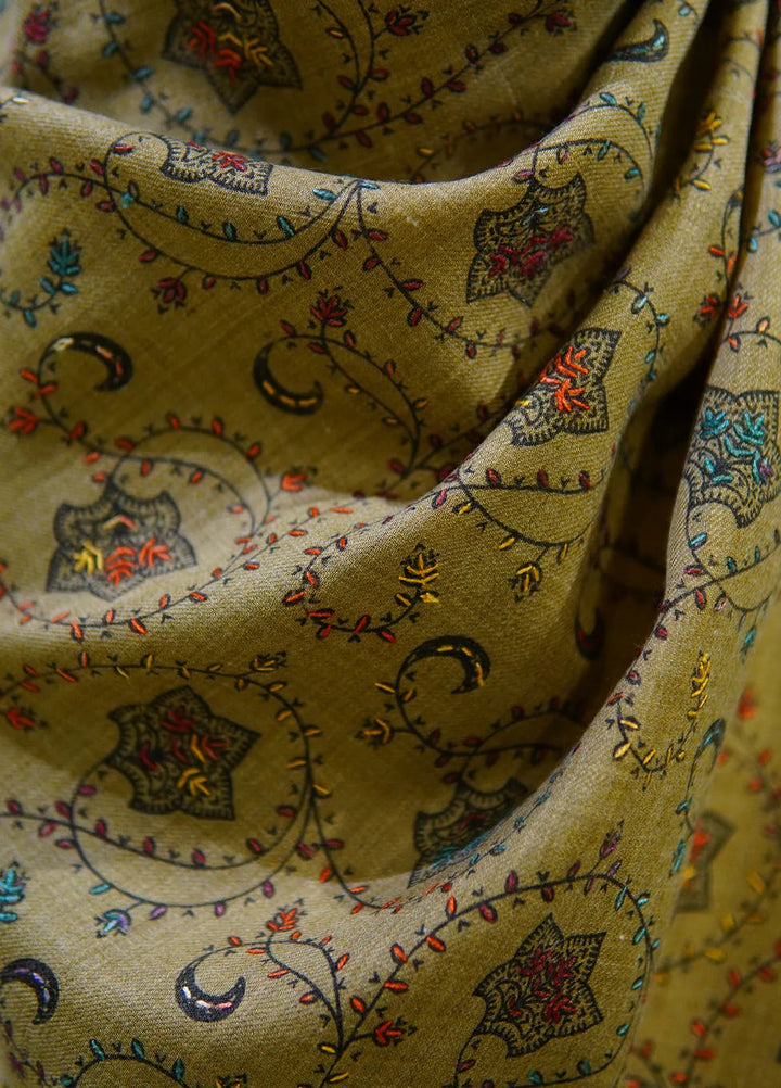 Sanaulla Exclusive Range Pashmina Shawl D-16 Brown 8 - Winter Collection