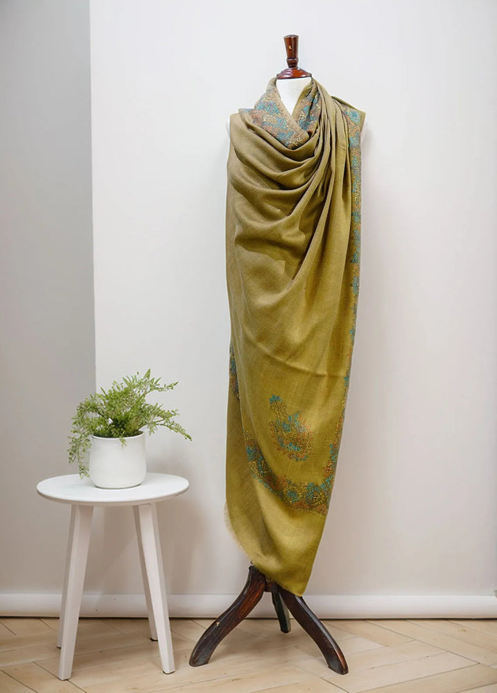 Sanaulla Exclusive Range Pashmina Shawl D-17 Beige 3 - Winter Collection