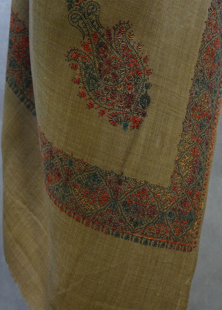 Sanaulla Exclusive Range Pashmina Shawl D-17 Beige 3 - Winter Collection