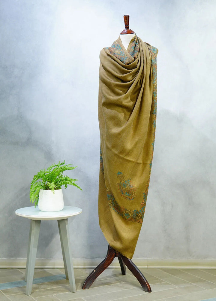 Sanaulla Exclusive Range Pashmina Shawl D-17 Beige 3 - Winter Collection