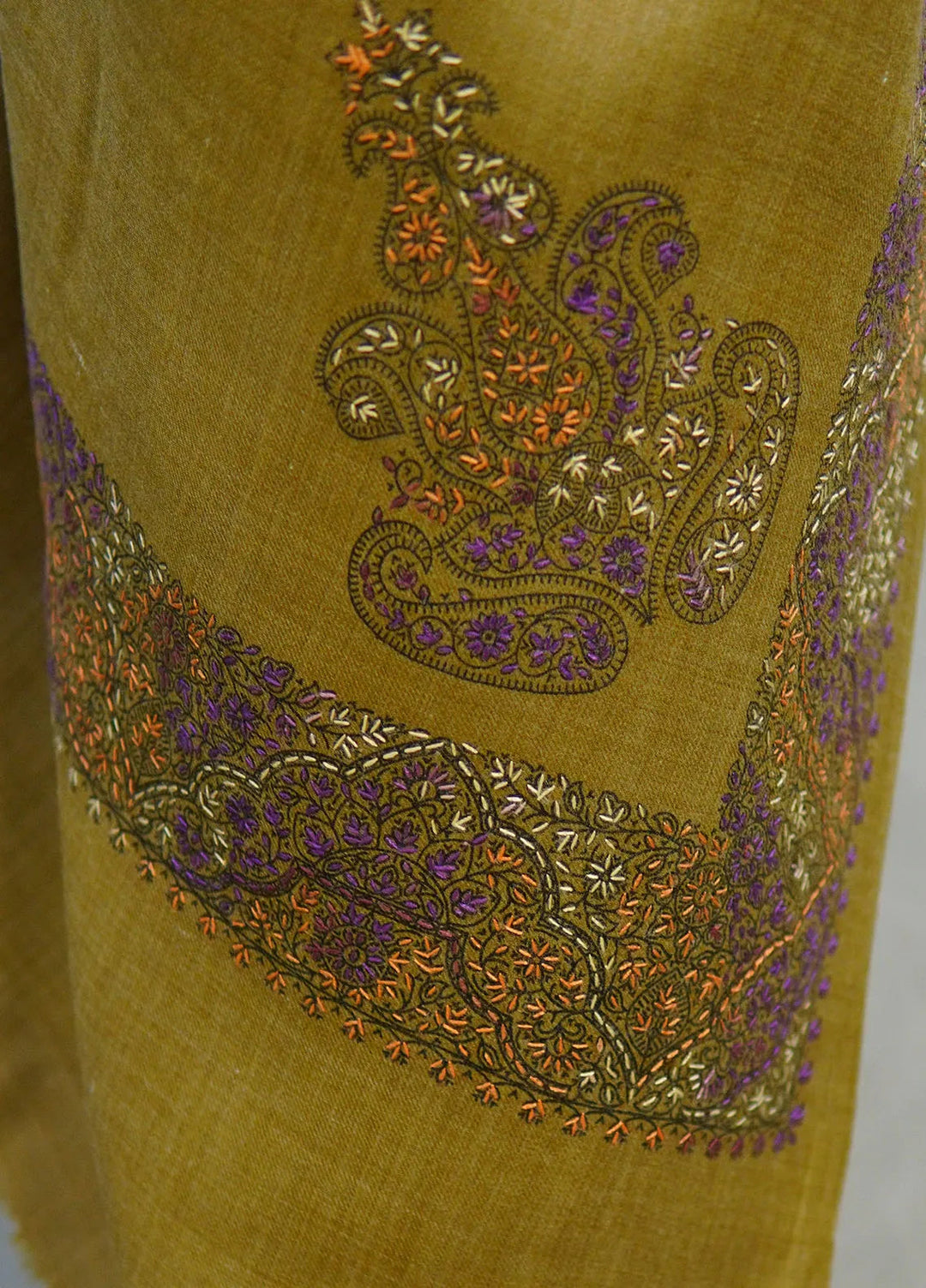 Sanaulla Exclusive Range Pashmina Shawl D-17 Brown 1 - Winter Collection