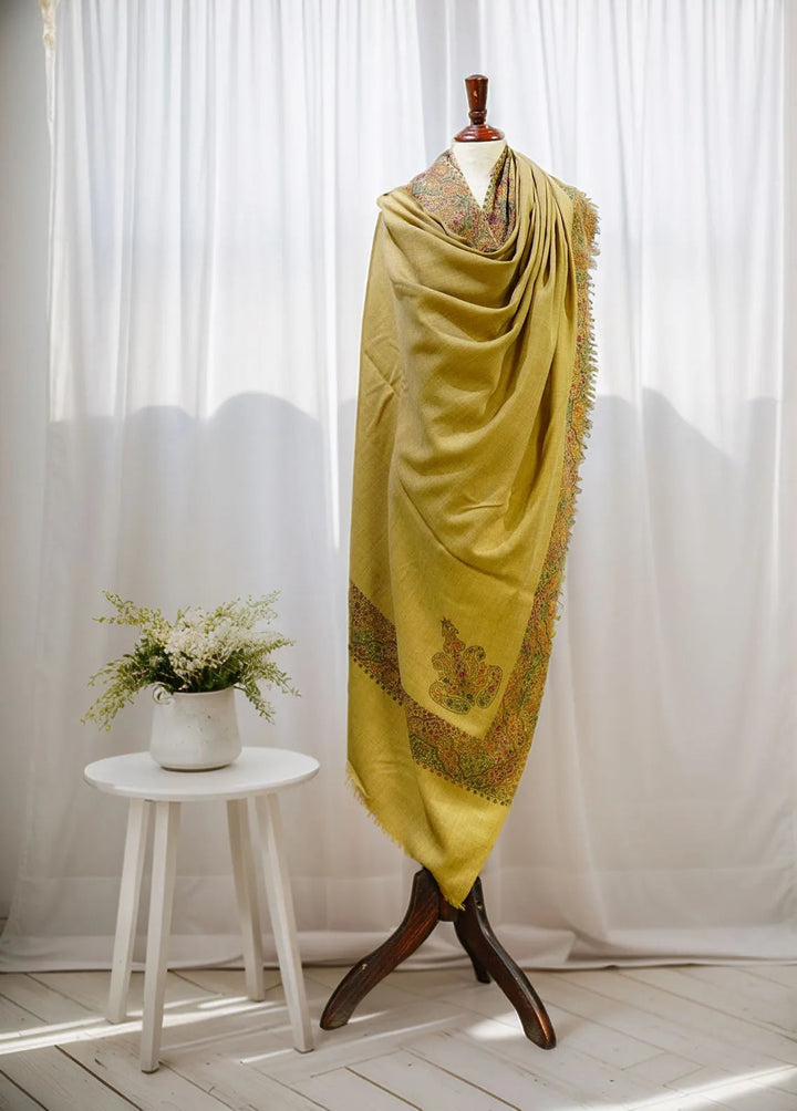 Sanaulla Exclusive Range Pashmina Shawl D-17 Brown 2 - Winter Collection