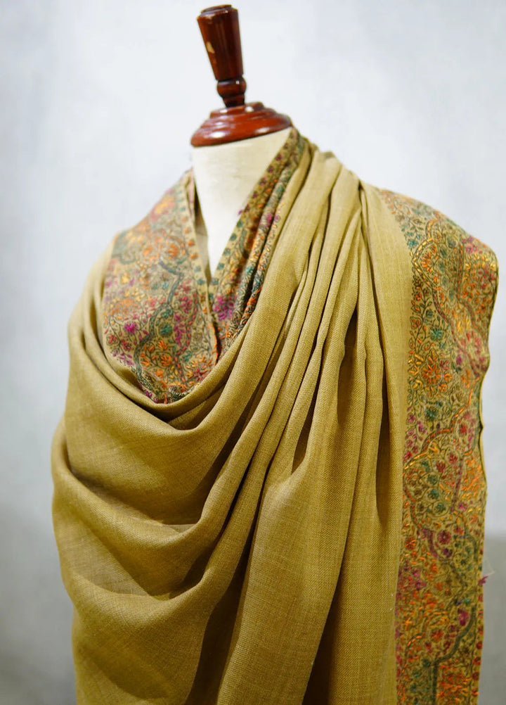 Sanaulla Exclusive Range Pashmina Shawl D-17 Brown 2 - Winter Collection