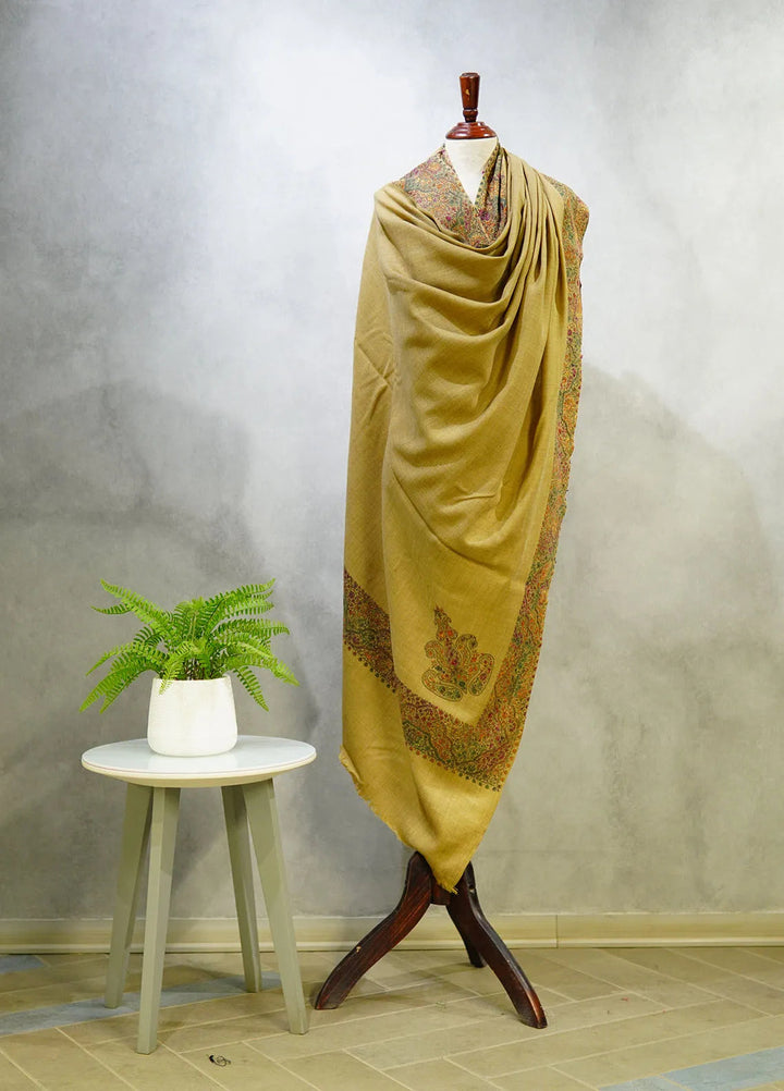 Sanaulla Exclusive Range Pashmina Shawl D-17 Brown 2 - Winter Collection