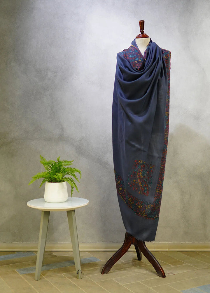 Sanaulla Exclusive Range Pashmina Shawl D-17 Grey - Winter Collection