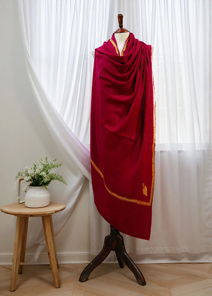 Sanaulla Exclusive Range Pashmina Shawl D-18 Purple 2 - Winter Collection