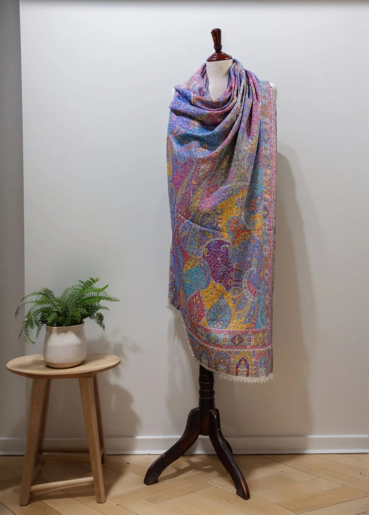 Sanaulla Exclusive Range Pashmina Shawl D-21 Multi 1 - Winter Collection