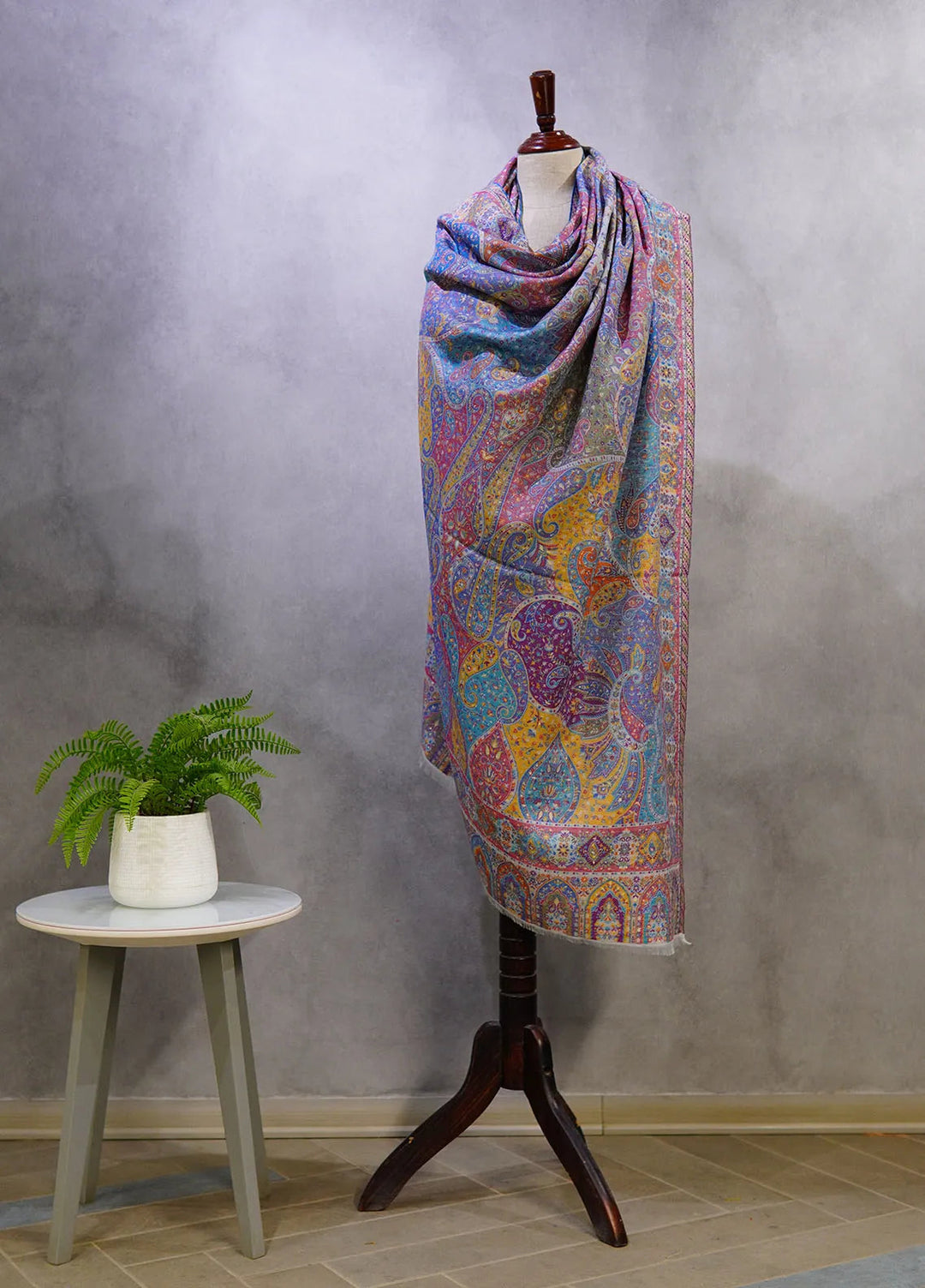 Sanaulla Exclusive Range Pashmina Shawl D-21 Multi 1 - Winter Collection