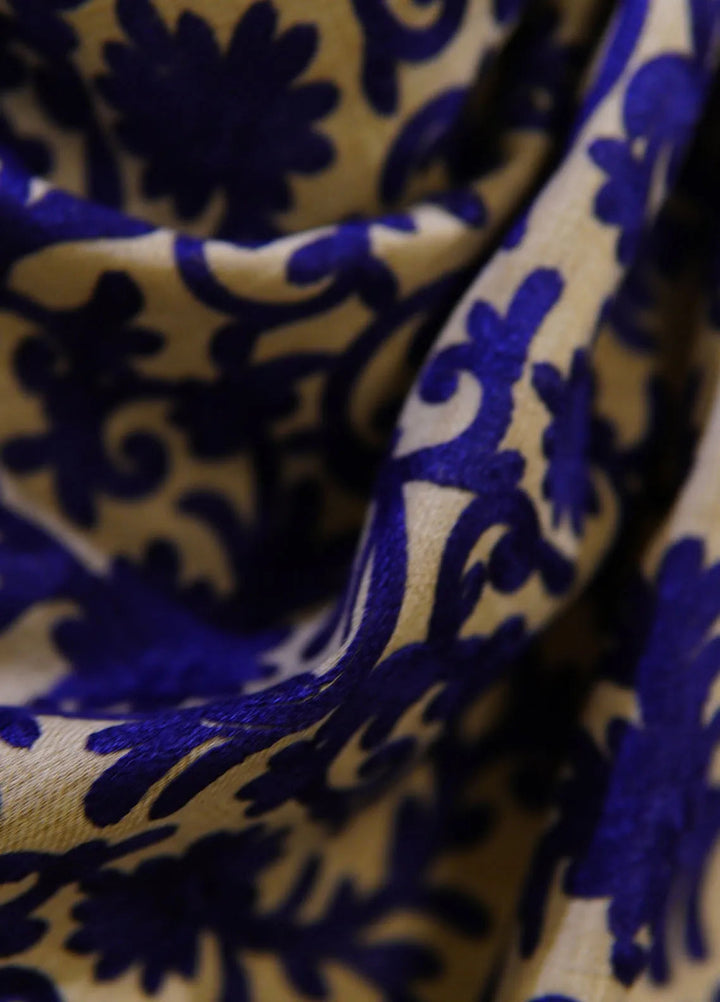 Sanaulla Exclusive Range Pashmina Shawl D-37 Brown 2 - Winter Collection