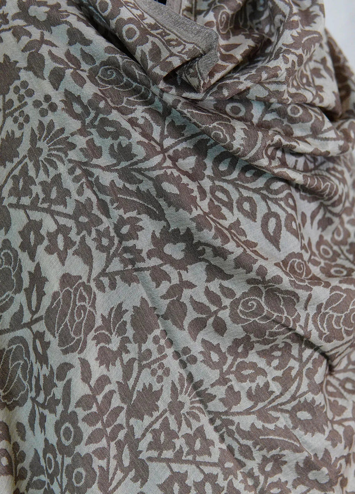 Sanaulla Exclusive Range Pashmina Shawl D-38 Dark Brown - Winter Collection