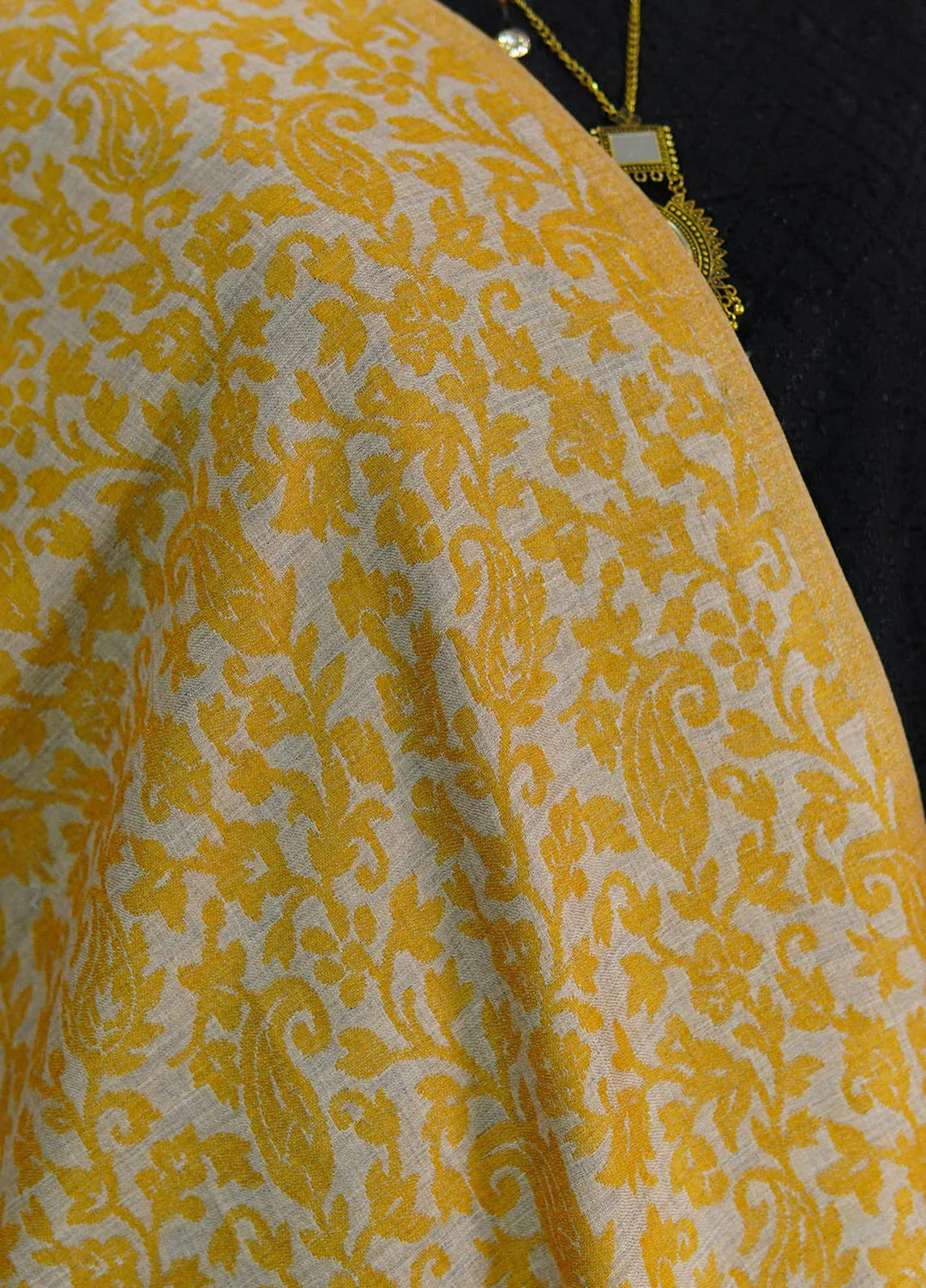 Sanaulla Exclusive Range Pashmina Shawl D-38 Orange - Winter Collection