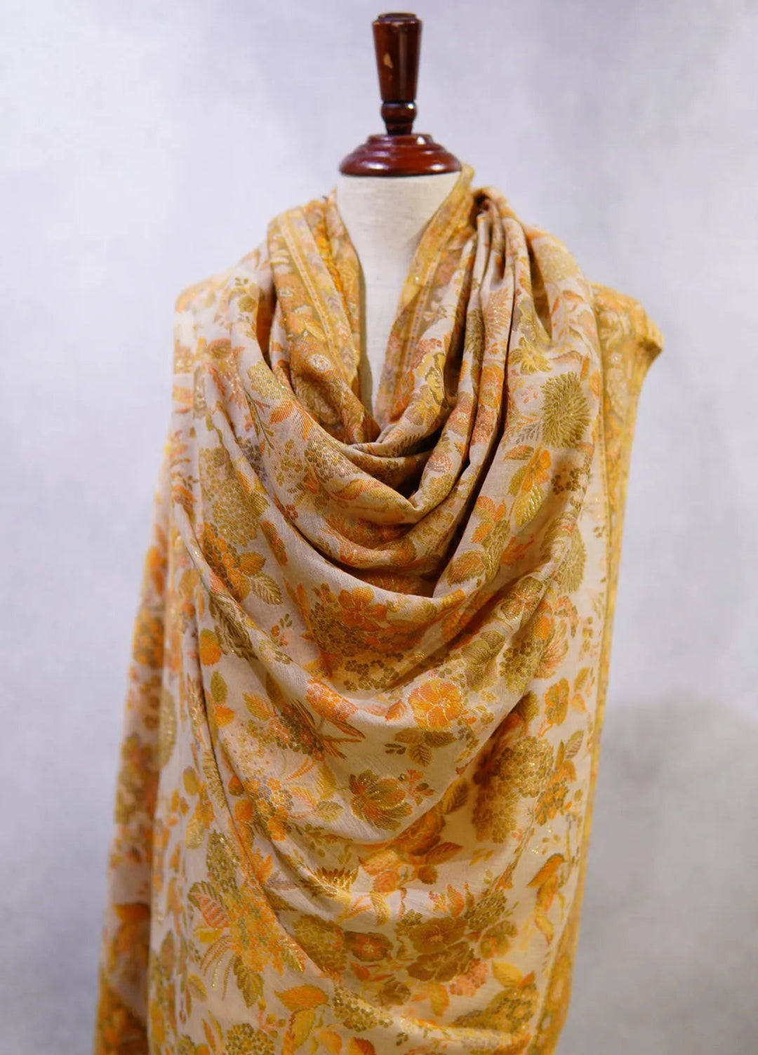 Sanaulla Exclusive Range Pashmina Shawl D-4 Brown - Winter Collection