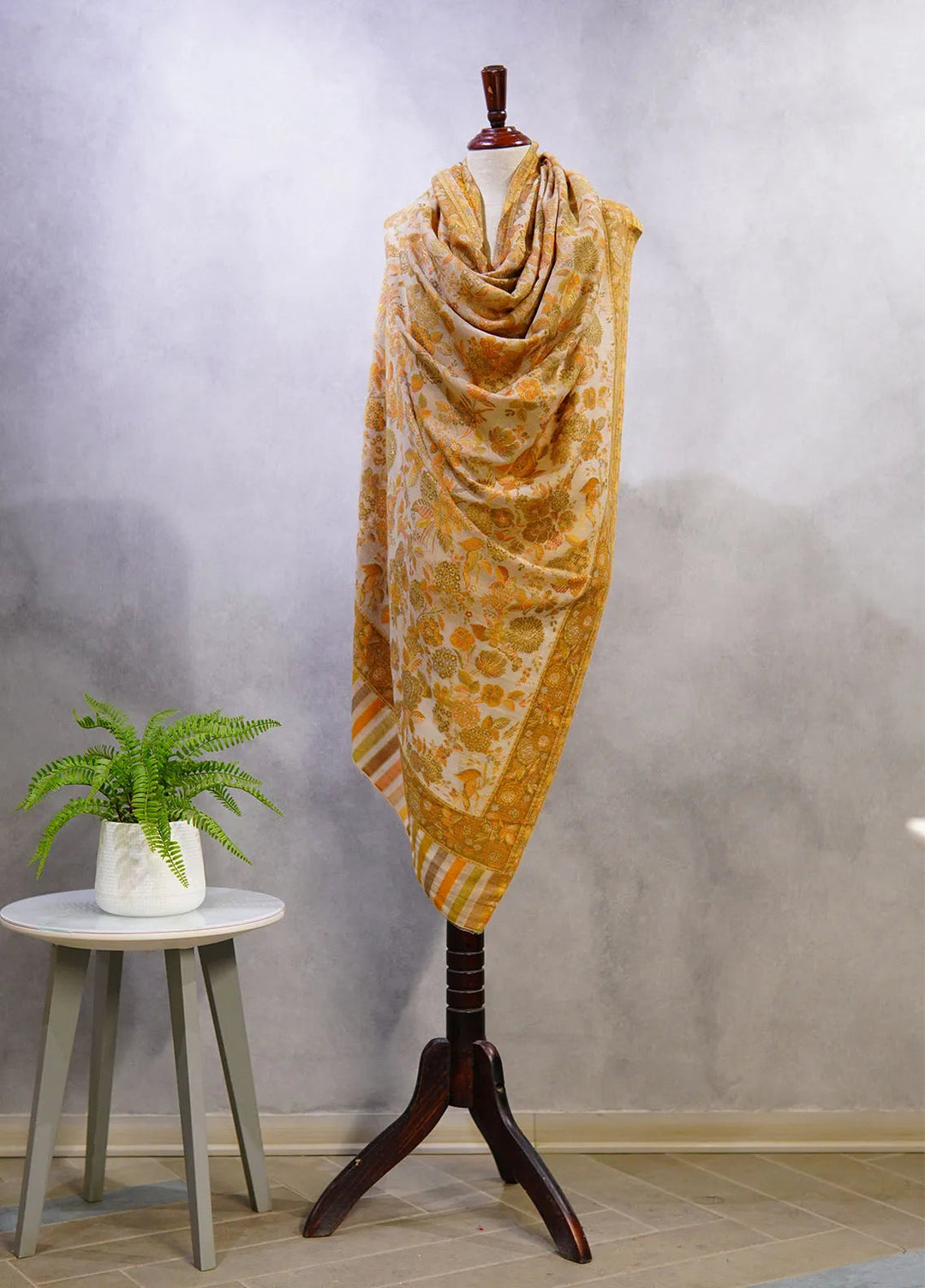 Sanaulla Exclusive Range Pashmina Shawl D-4 Brown - Winter Collection