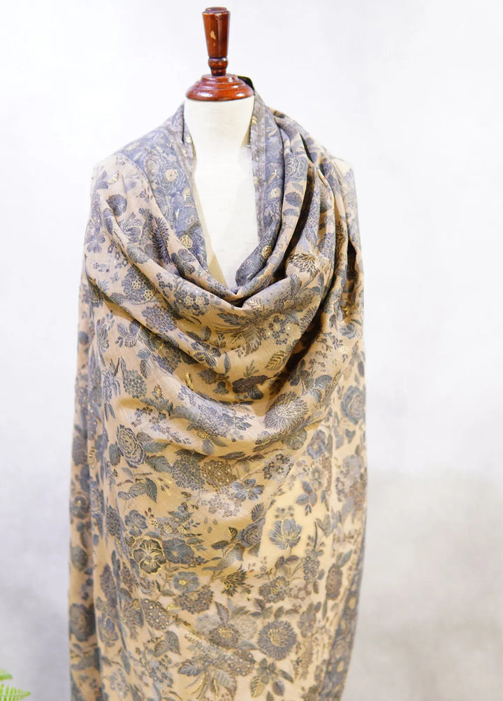 Sanaulla Exclusive Range Pashmina Shawl D-4 Grey - Winter Collection