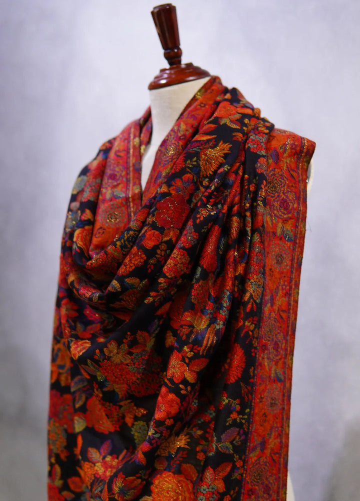 Sanaulla Exclusive Range Pashmina Shawl D-4 Multi 1 - Winter Collection