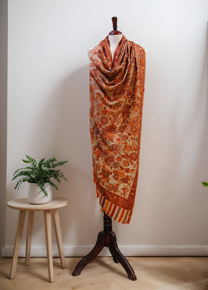 Sanaulla Exclusive Range Pashmina Shawl D-4 Multi 2 - Winter Collection