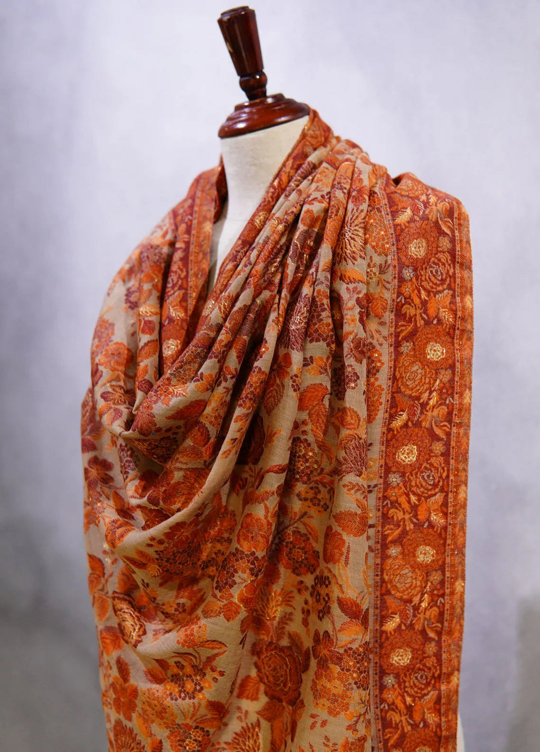 Sanaulla Exclusive Range Pashmina Shawl D-4 Multi 2 - Winter Collection