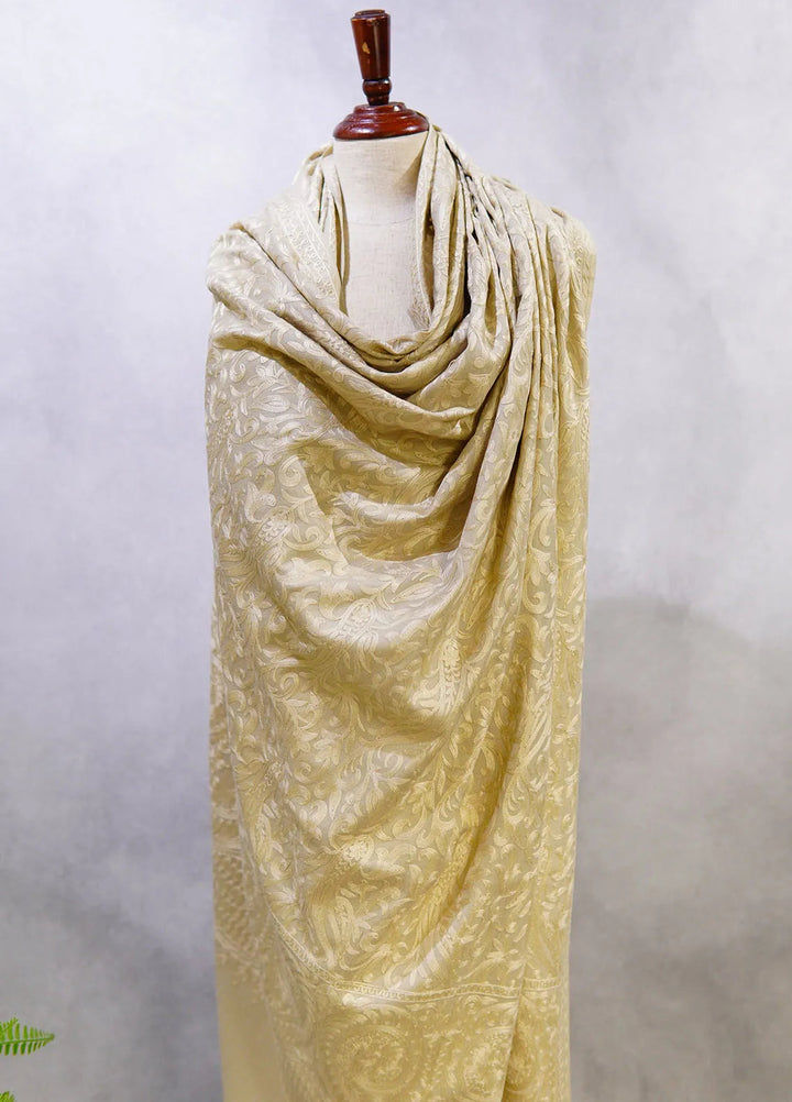 Sanaulla Exclusive Range Pashmina Shawl D-48 Light Grey - Winter Collection