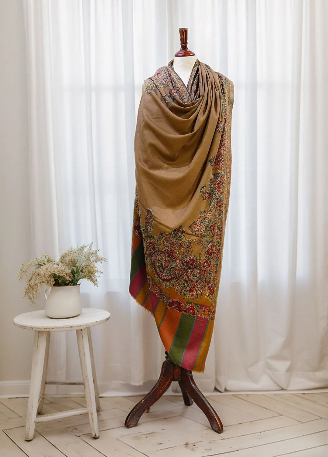Sanaulla Exclusive Range Pashmina Shawl D-49 Multi 1 - Winter Collection