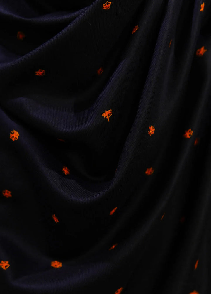 Sanaulla Exclusive Range Pashmina Shawl D-50 Black - Winter Collection