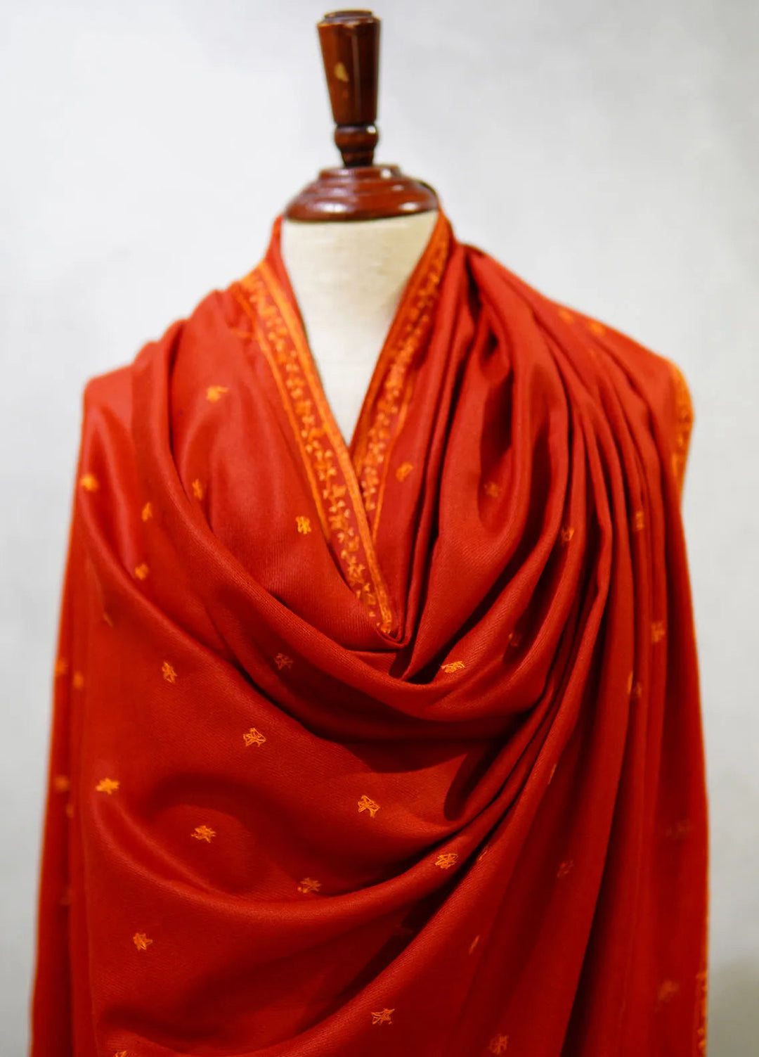 Sanaulla Exclusive Range Pashmina Shawl D-50 Mehroon 2 - Winter Collection