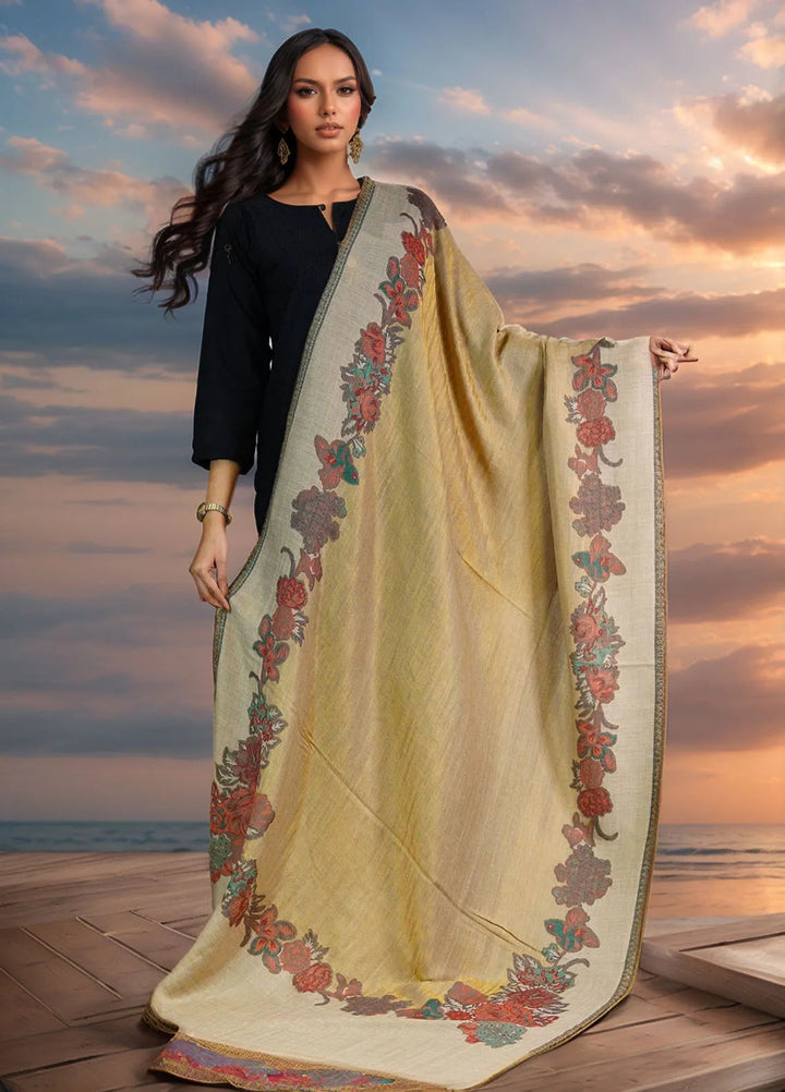 Sanaulla Exclusive Range Pashmina Shawl D-54 Brown - Winter Collection