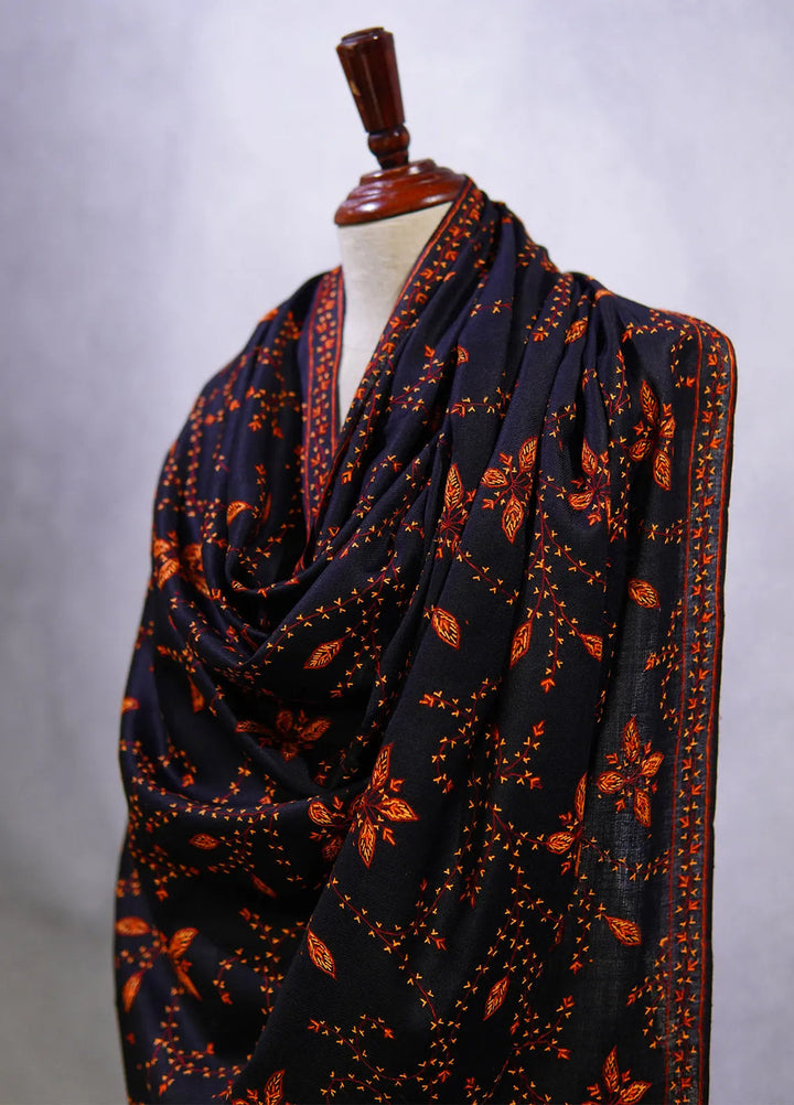 Sanaulla Exclusive Range Pashmina Shawl D-57 Black - Winter Collection