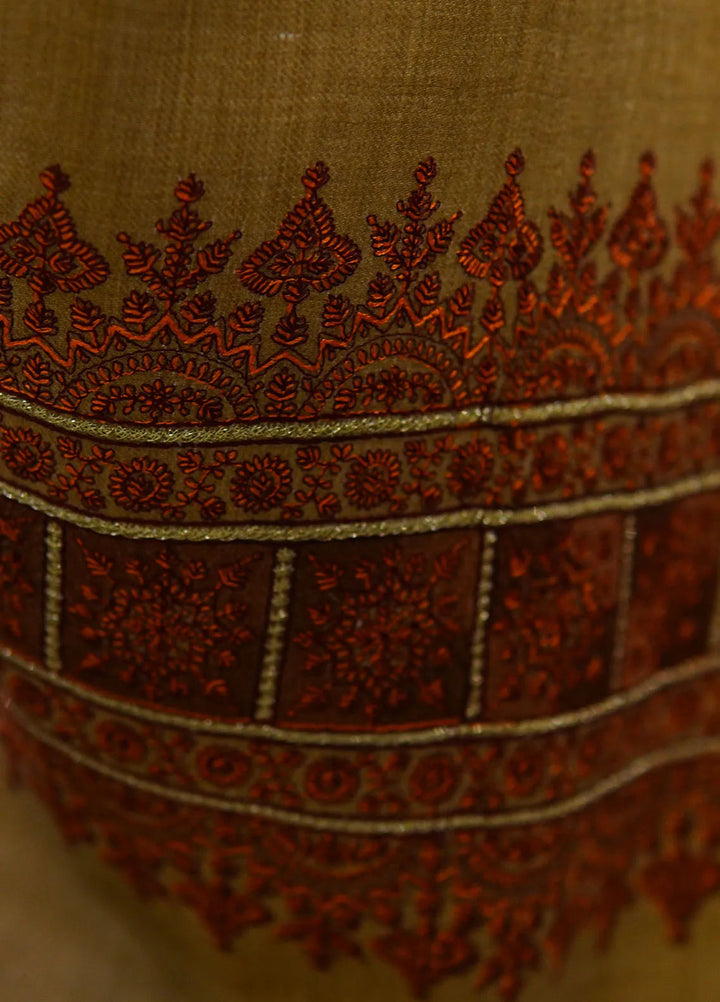 Sanaulla Exclusive Range Pashmina Shawl D-58 Brown - Winter Collection