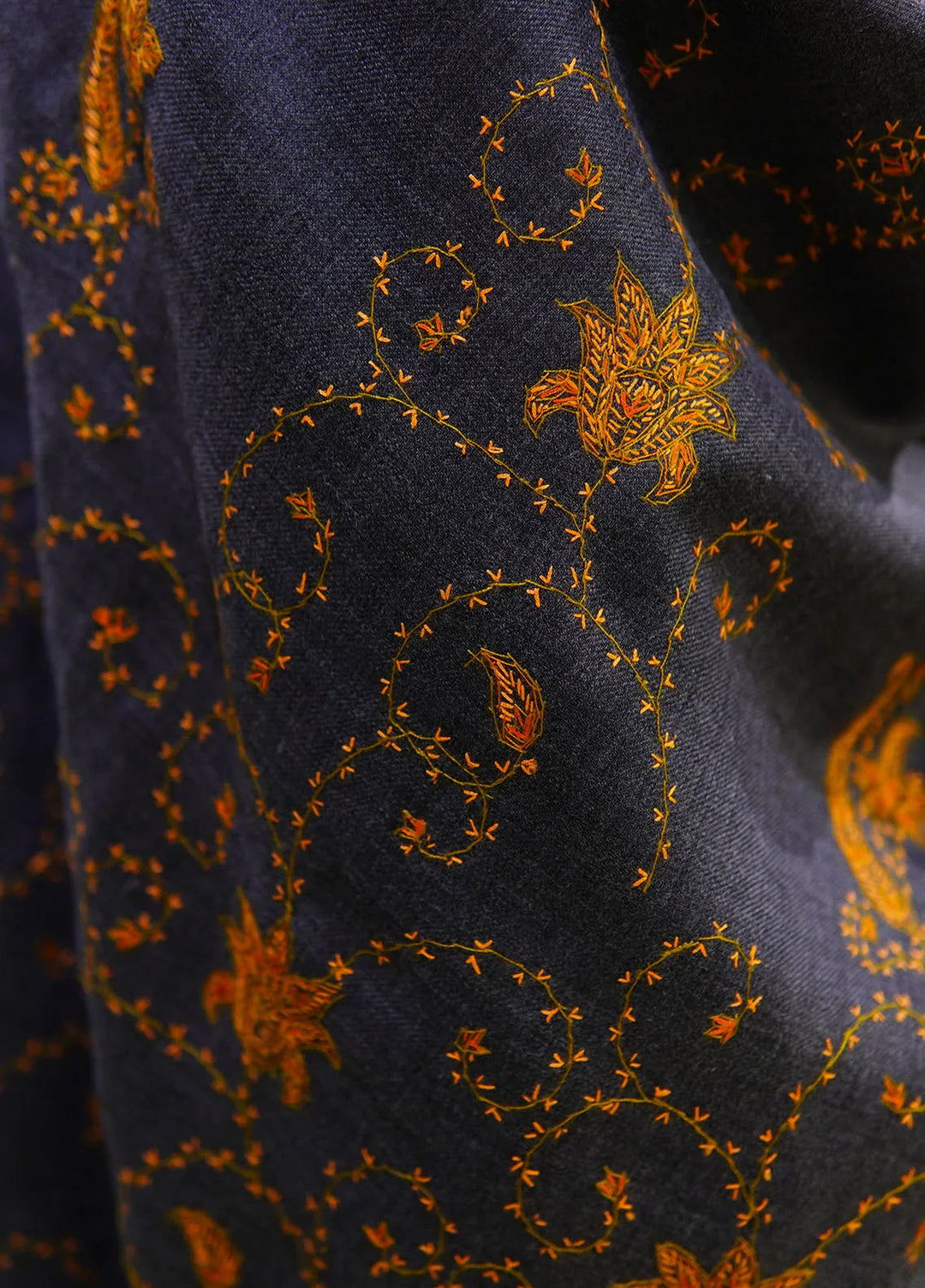 Sanaulla Exclusive Range Pashmina Shawl D-7 Dark Grey - Winter Collection