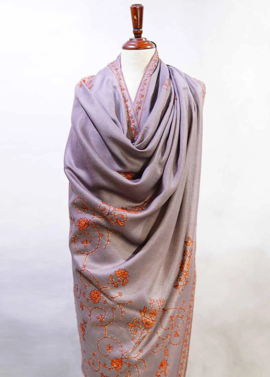 Sanaulla Exclusive Range Pashmina Shawl D-7 Light Purple - Winter Collection