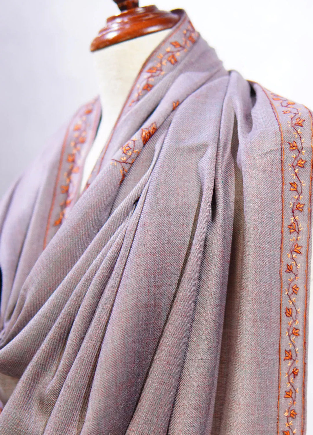 Sanaulla Exclusive Range Pashmina Shawl D-7 Light Purple - Winter Collection