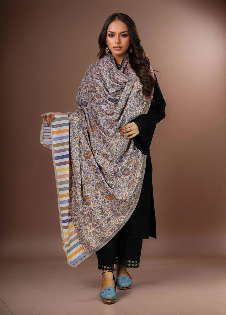 Sanaulla Exclusive Range Pashmina Shawl KPS D-18 Multi 16 - Winter Collection