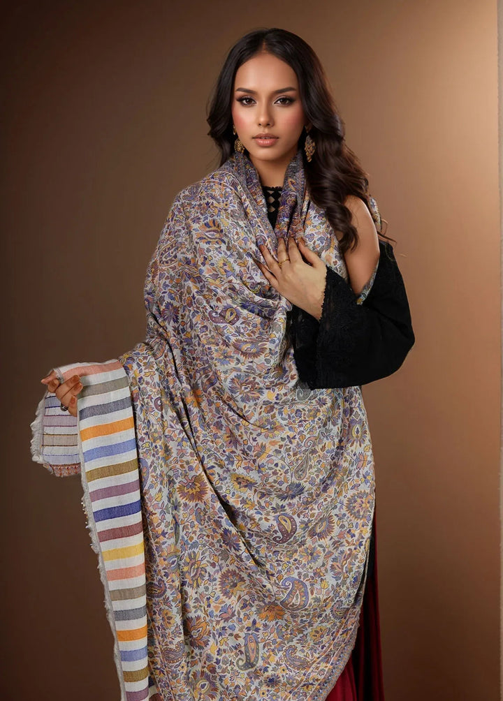 Sanaulla Exclusive Range Pashmina Shawl KPS D-18 Multi 16 - Winter Collection