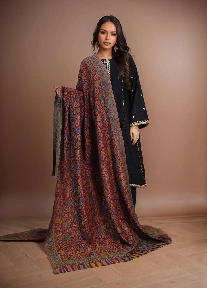 Sanaulla Exclusive Range Pashmina Shawl KPS D-18 Multi - Winter Collection