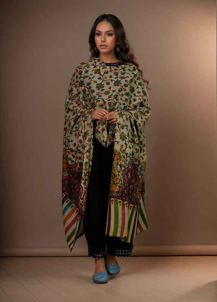 Sanaulla Exclusive Range Pashmina Shawl KPS D-27 Multi 10 - Winter Collection