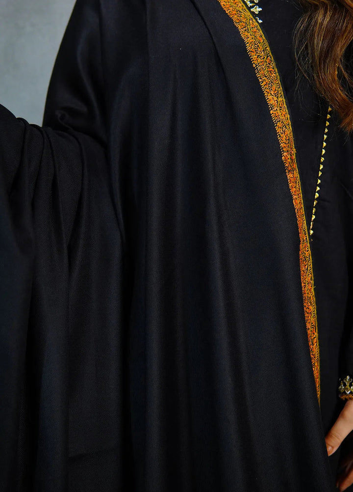 Sanaulla Exclusive Range Pashmina Shawl KPS D-28 Black - Winter Collection