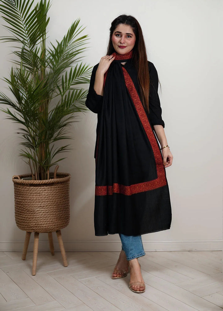 Sanaulla Exclusive Range Pashmina Shawl KPS D-37 Fawn - Winter Collection