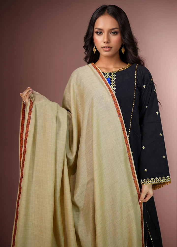 Sanaulla Exclusive Range Pashmina Shawl KPS D-38 Brown 4 - Winter Collection