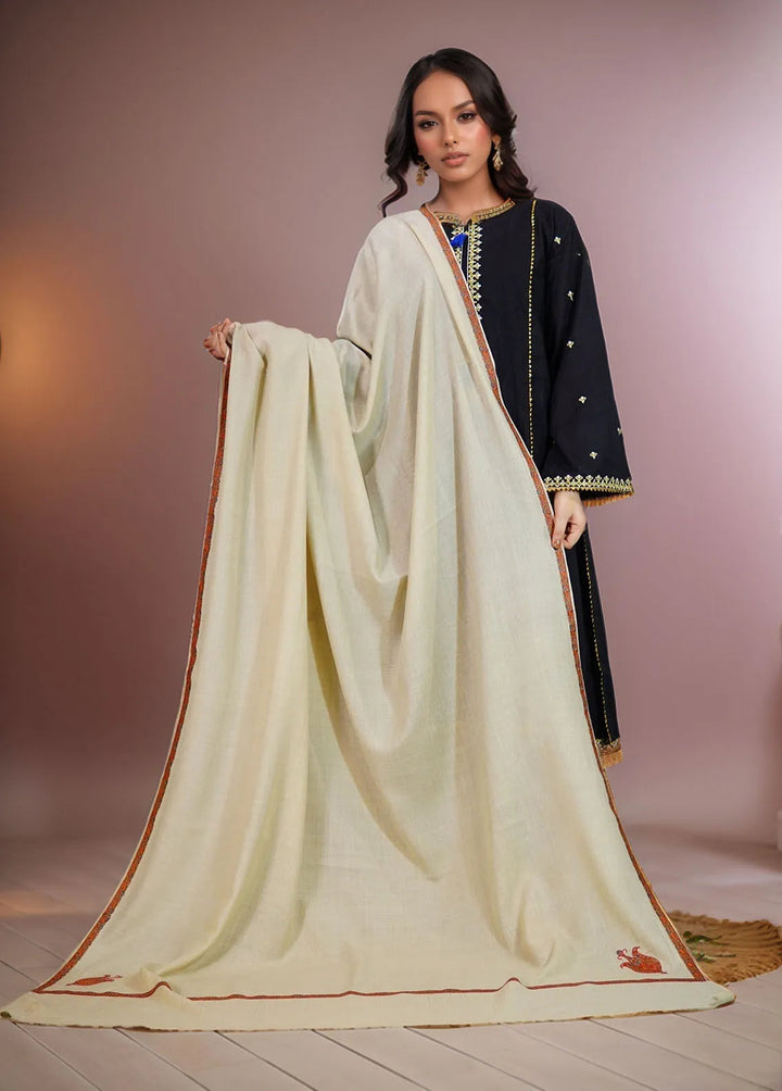 Sanaulla Exclusive Range Pashmina Shawl KPS D-38 Cream 5 - Winter Collection
