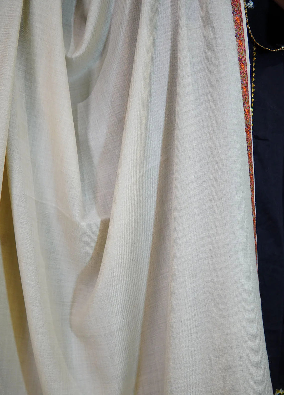 Sanaulla Exclusive Range Pashmina Shawl KPS D-38 Cream 5 - Winter Collection