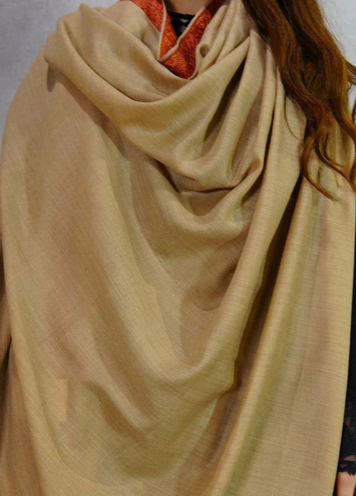 Sanaulla Exclusive Range Pashmina Shawl KPS D-41 Brown - Winter Collection