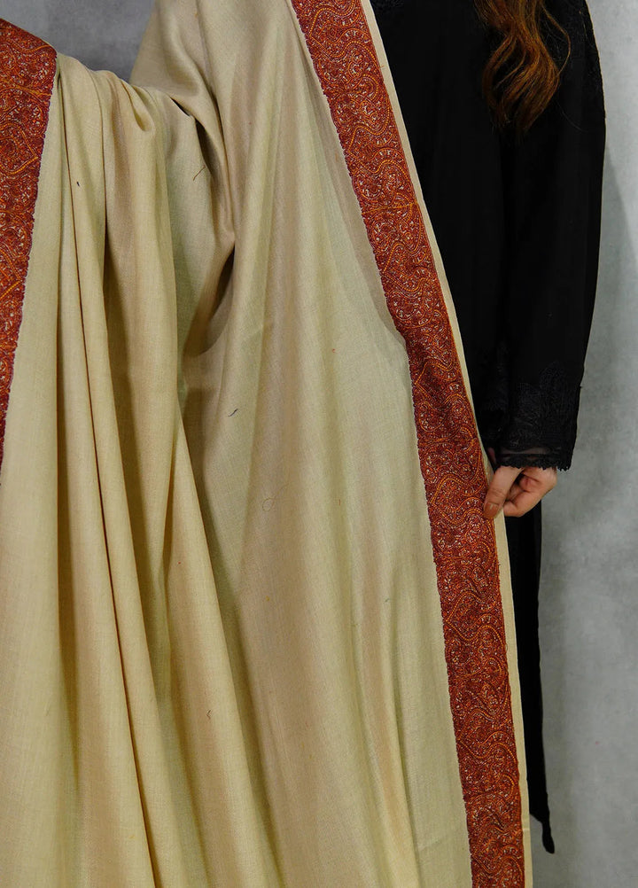 Sanaulla Exclusive Range Pashmina Shawl KPS D-45 Camel - Winter Collection