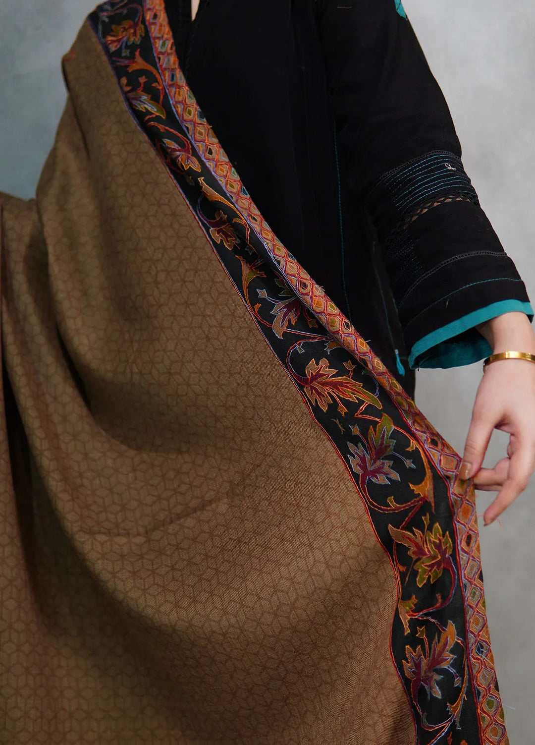 Sanaulla Exclusive Range Pashmina Shawl KPS D-52 Multi 25 - Winter Collection