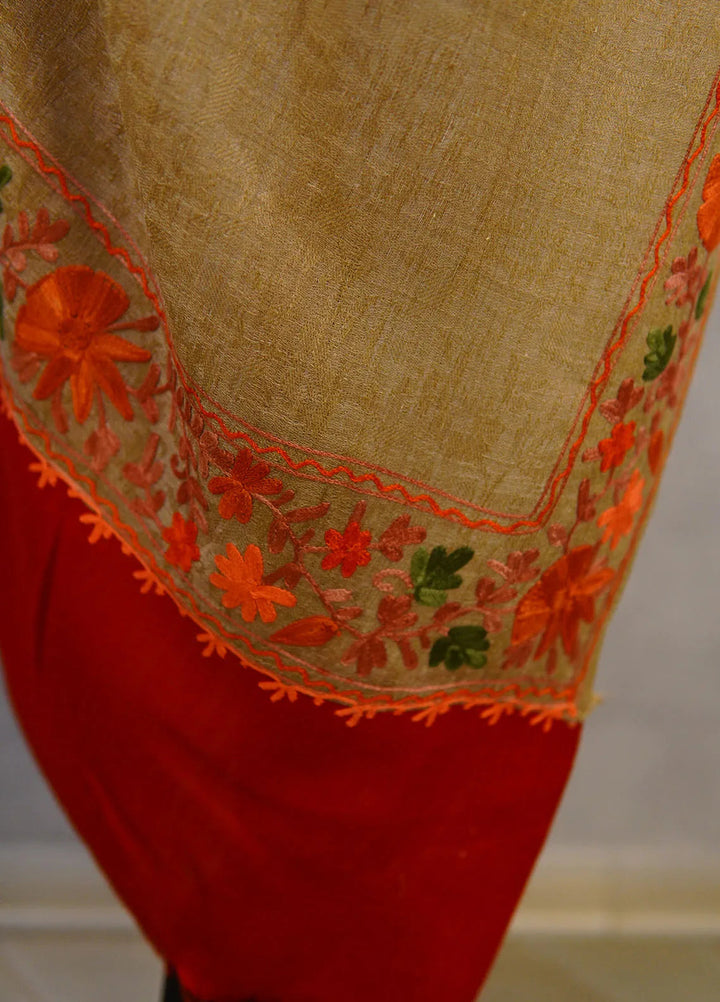 Sanaulla Exclusive Range Pashmina Shawl KPS D-55 Beige - Winter Collection