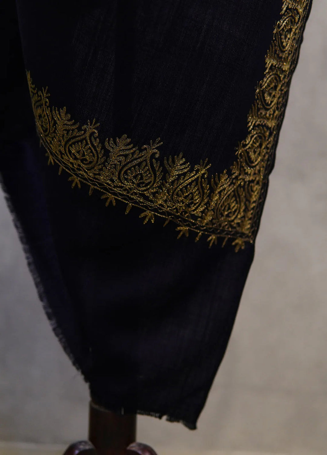 Sanaulla Exclusive Range Pashmina Shawl KPS D-63 Navy Blue - Winter Collection