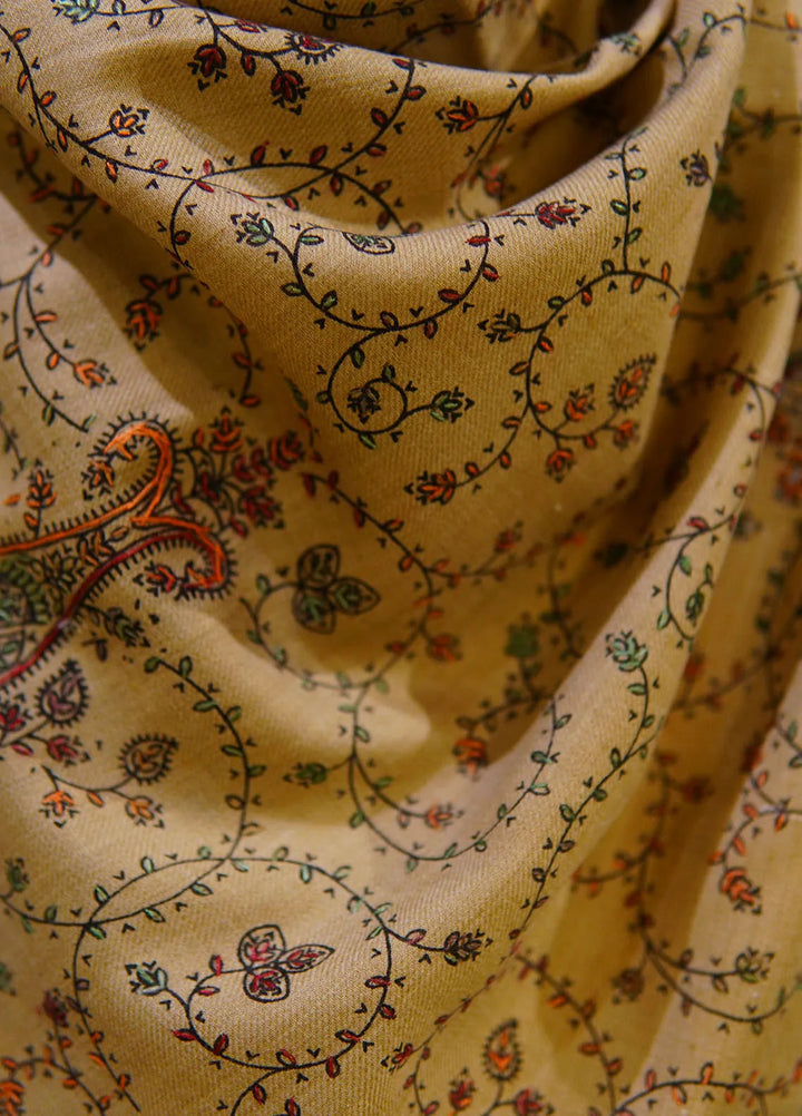 Sanaulla Exclusive Range Pashmina Shawl MAMA D-16 Brown 9 - Winter Collection