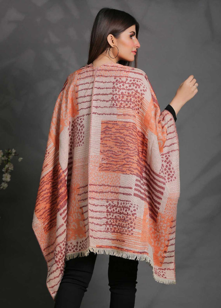Sanaulla Exclusive Range Fancy Woolen Free Size  Cap Shawl SUE21S G-F F1935-Multi2 - Woolen Women Sweaters