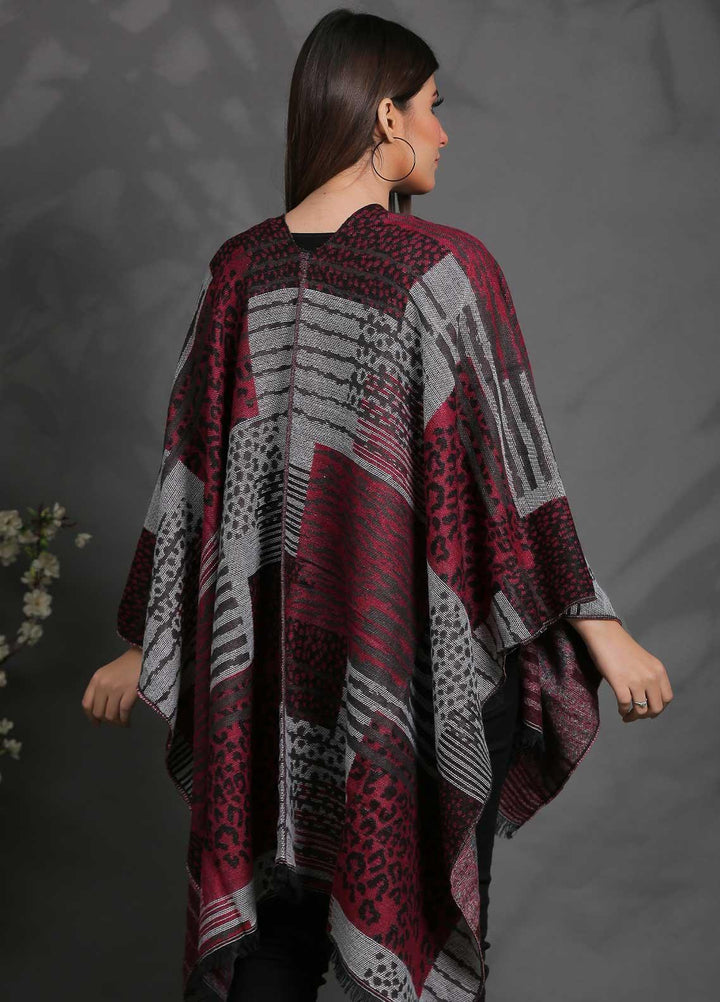 Sanaulla Exclusive Range Fancy Woolen Free Size  Cap Shawl SUE21S G-F F1935-Multi4 - Woolen Women Sweaters