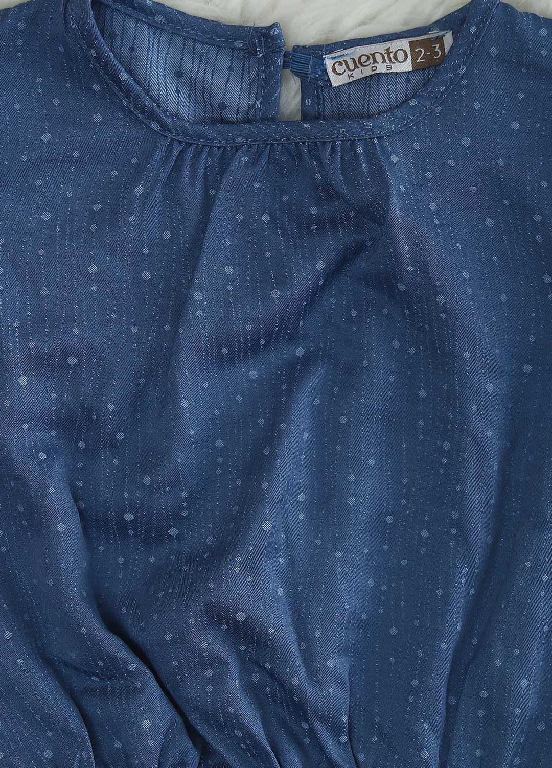 Sanaulla Exclusive Range Crepe Casual Girls Tops -  0097 Blue