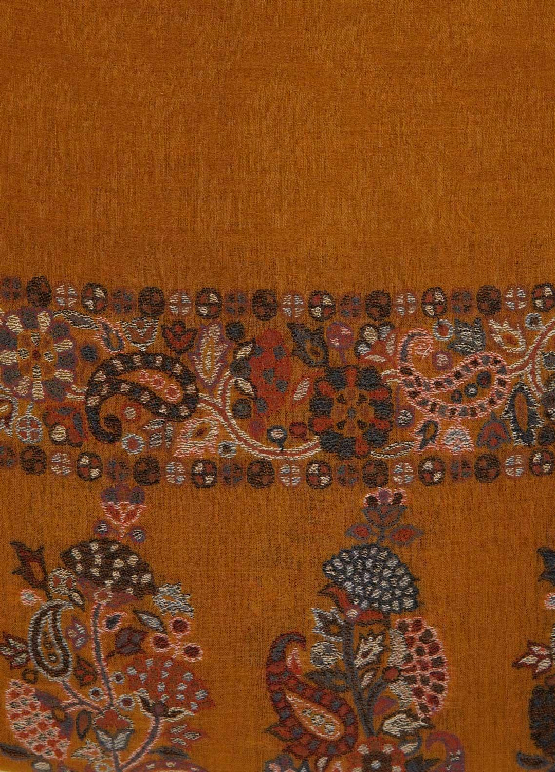 Sanaulla Exclusive Range  Pashmina  Shawls MAMA-09 Mustard-1 - Pashmina Shawls